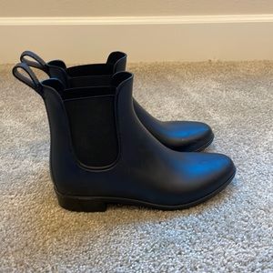 J CREW mercantile black rain booties